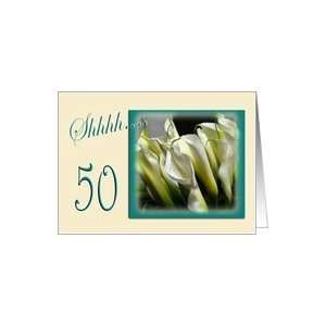  Surprise 50th anniversary party invitation   calla liies 