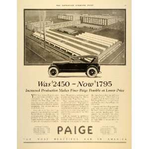  1924 Ad Paige Antique Car Factory Prices Miles Sater 