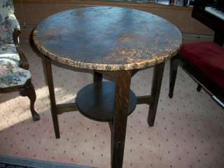 Antique TABLE Stickley Bros SIGNED Mission Arts/Crafts Leather Qrtrswn 