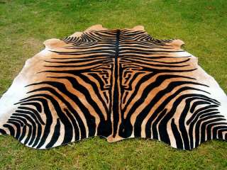 ZEBRA Print/Printed COWHIDE SKIN Rug steer COW HIDE dc0541  