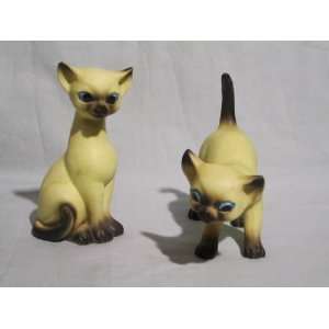   of Vintage Porcelain  Siamese Cat  6 Inch Figurines