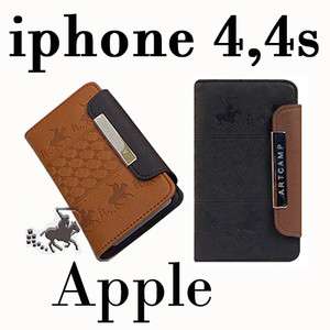 Apple iphone 4 case wallet case Polo pattern case iphone 4 leather 
