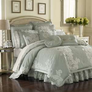 Comforter Set Soft Anastasia Aqua Elegant Regal Q K CK  