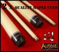 Bargain   Two Quality Maple Pool Snooker Billiard Cues  
