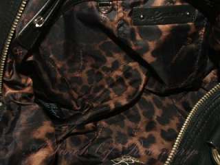 Makowsky Ibiza Leather Satchel Handbag Purse Black  