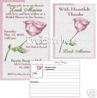 Wedding Bridal Baby Shower Invitations Thank You Cards  