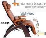 THE PERFECT CHAIR Espresso Leather Maple Human Touch  