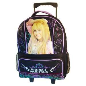   Hannah Montana Large Rolling Luggage Backpack (AZ6100) Toys & Games