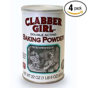 Clabber Girl Baking Powder, 22 Ounce Packages (Pack of 4)  