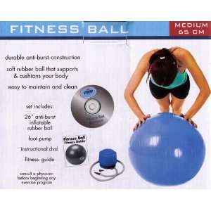 Fitness Ball Medium 65 CM with DVD 