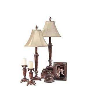 Steinworld Traditions Buffet Lamp Set   Weathered Brown  