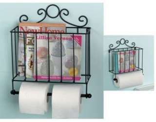 Metal Toilet Roll Tower Paper Holder Magazine Rack  