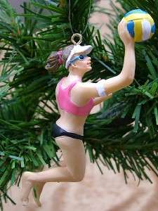 New Female Sports Beach Volleyball Ball Player Ornament  