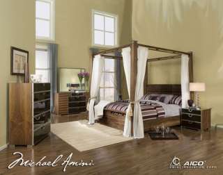 Timber Art Deco 6 pc King Canopy Bedroom Set  