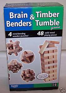 Fundex Brain Benders & Timber Tumble Game Set In Tin  