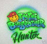 AIRBRUSHED T SHIRT NEW IM THE BIG BROTHER YOUTH SIZE  