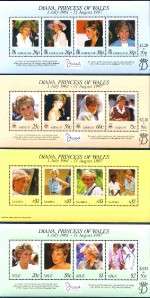 DIANA PRINCESS OF WALES MEMORIAL OMNIBUS STAMP SETS  