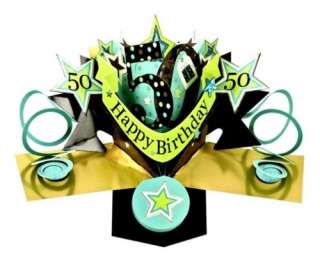 POP UP GREETING CARD ~ HAPPY 50TH BIRTHDAY**  