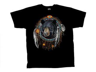 Black Bear T Shirt Dreamcatcher Native American  