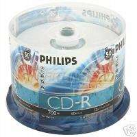 200 Philips Brand 52x CD R Blank Media Disk Free Ship 037849934739 