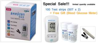   barozen Blood Glucose test strips monitoring system free meter