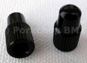 Bicycle tire CNC alloy valve PRESTA caps BLACK ANODIZED  