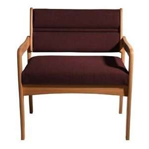  Bariatric Standard Leg Chair   Medium Oak/Burgundy Fabric 