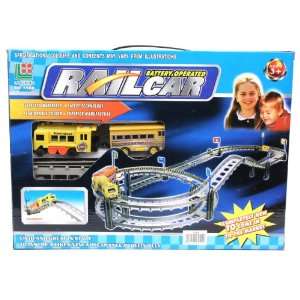   Rail Car Dual Level Train Track Set   Battery Operated Toys & Games