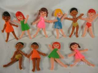   Imperial Toy Little Sweethearts 10 Fold Up Dolls Cake Decorations
