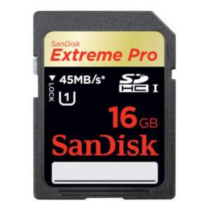SANDISK EXTREME PRO SDHC SD HC UHS I 16GB 16G 16 G 45MB  