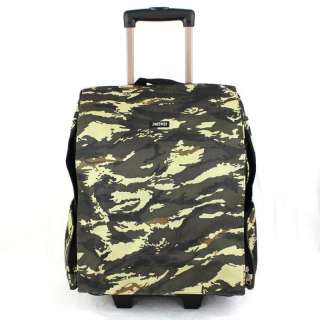 Camouflage Green Backpack Roller Wheels Pet Carrier Bag  