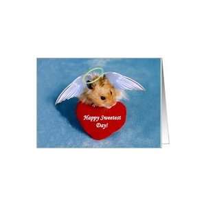  Happy Sweetest Day Angel Hamster with Heart Card Health 