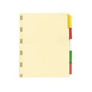 Ring Binder Indexes,8 Tabs,11 quot;x8 1/2 quot;,8/ST,Assorted Tabs 