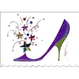 Birthday Greeting Card For Her   Stars Explosion Heel