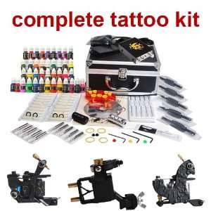 Pro Tattoo Kits 3 Machine 2011 new Rotary Gun Power Needles 40 Ink 