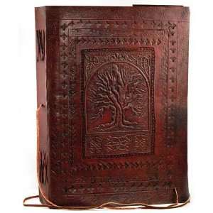  Sacred Oak Tree Leather Blank Book 