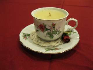 Tea cup saucer candle holder decoration cute  
