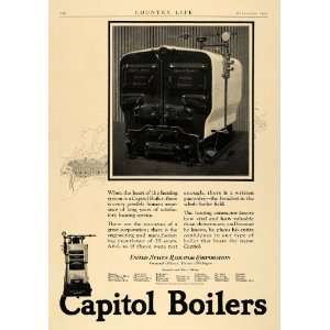  1924 Ad United States Radiator Capitol Boiler Heating 