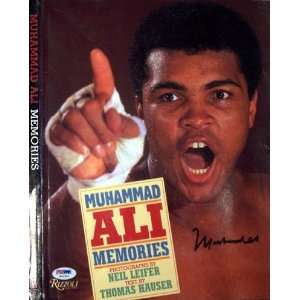  Muhammad Ali Autographed/Hand Signed Book Cover 