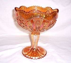 Irnperial Marigold Carnival Glass Compote  