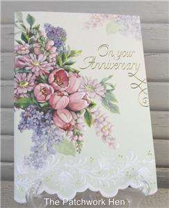 Carol Wilson On Your Anniversary Card Soft Floral  