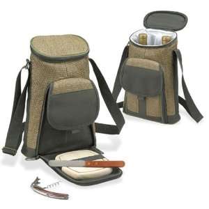  Picnic Coolers  Eco Two Bottle Tote   Forest Green