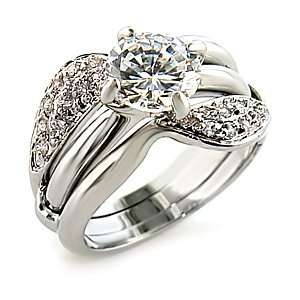   CZ Wedding Rings   Silver Tone Engagement & Wedding Ring Set Jewelry