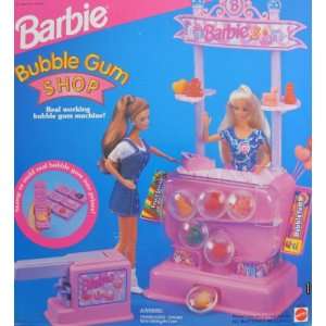  Barbie BUBBLE GUM SHOP Playset w Working BUBBLE GUM MACHINE 