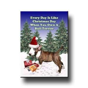  Bull Terrier Xmas Holiday Fridge Magnet No 2 Everything 