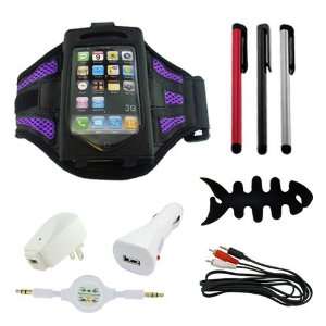  Gym Running Sport Armband + Stylus pen + Audio cable + RCA Cable 