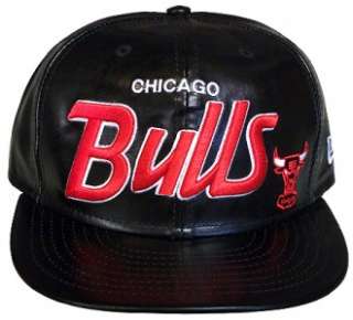 Chicago Bulls LEATHER SNAPBACK hat New Era rare and limited brand NEW 