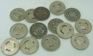 VINTAGE LOT OF CTA SURFACE TOKENS ~ LOT OF 14 TOKENS  