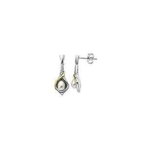 ZALES Cultured Freshwater Pearl Calla Lily Drop Earrings in 14K Gold 