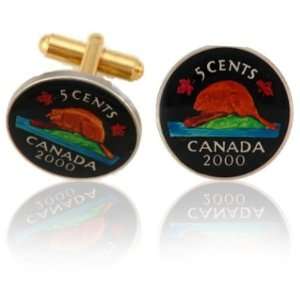 Canadian Beaver Nickel Coin Cuff Links CLC CL508 Jewelry